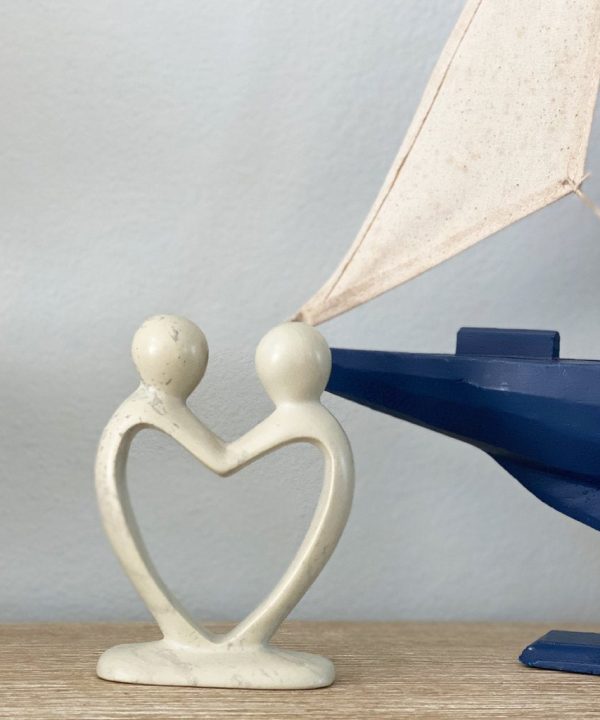 Natural Stone | Soapstone Couples Heart