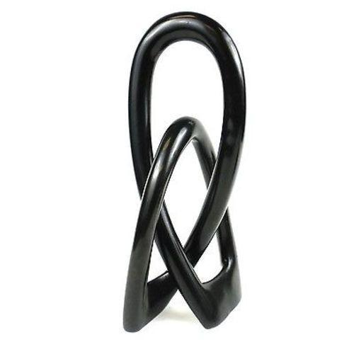 Soapstone 10-inch Lover's Knot in Black
