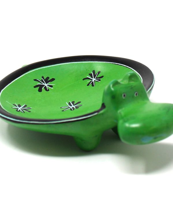 Hippo - Green Soapstone Dish