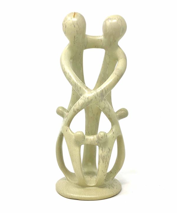 10-inch Tall Soapstone Family Sculpture