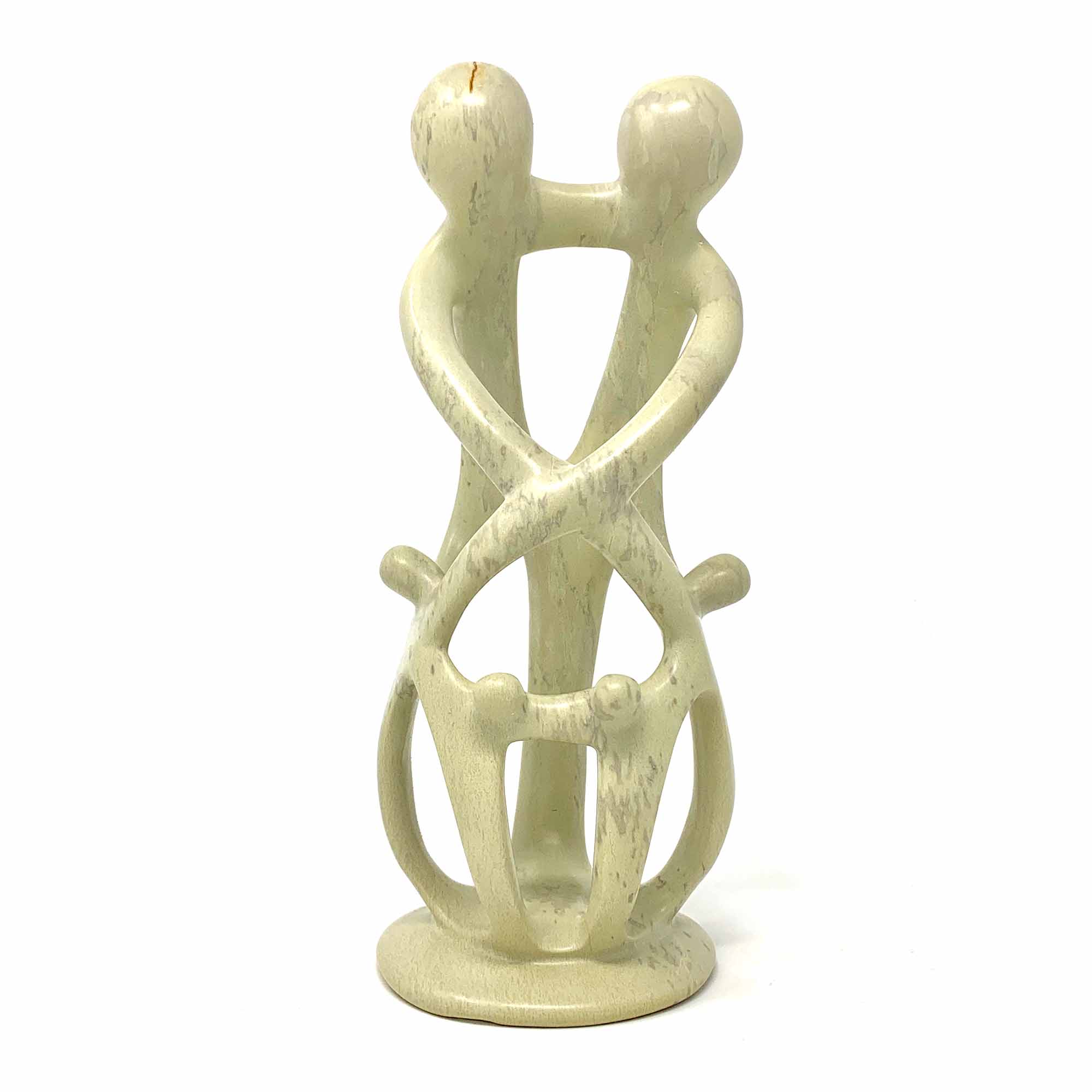 10-inch Tall Soapstone Family Sculpture