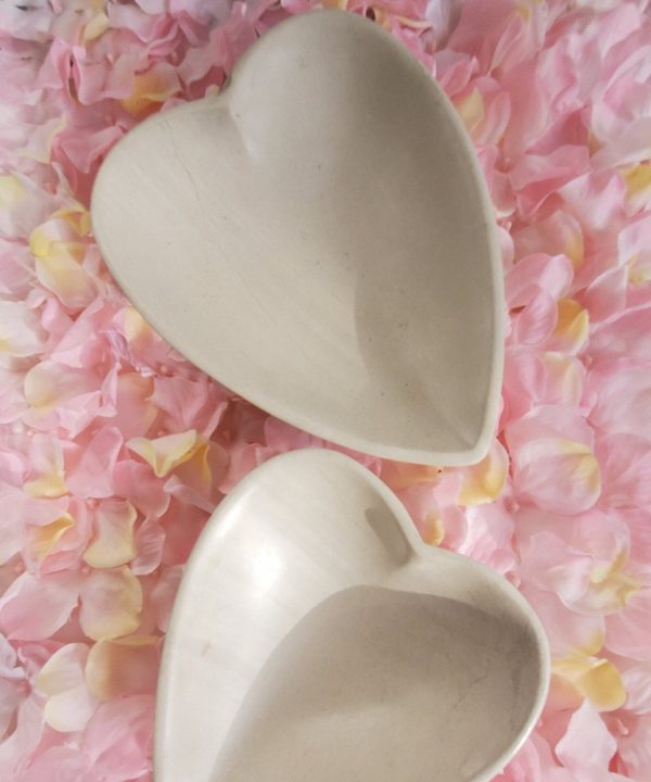 Heart Soapstone Carving Bowls (set of 2)