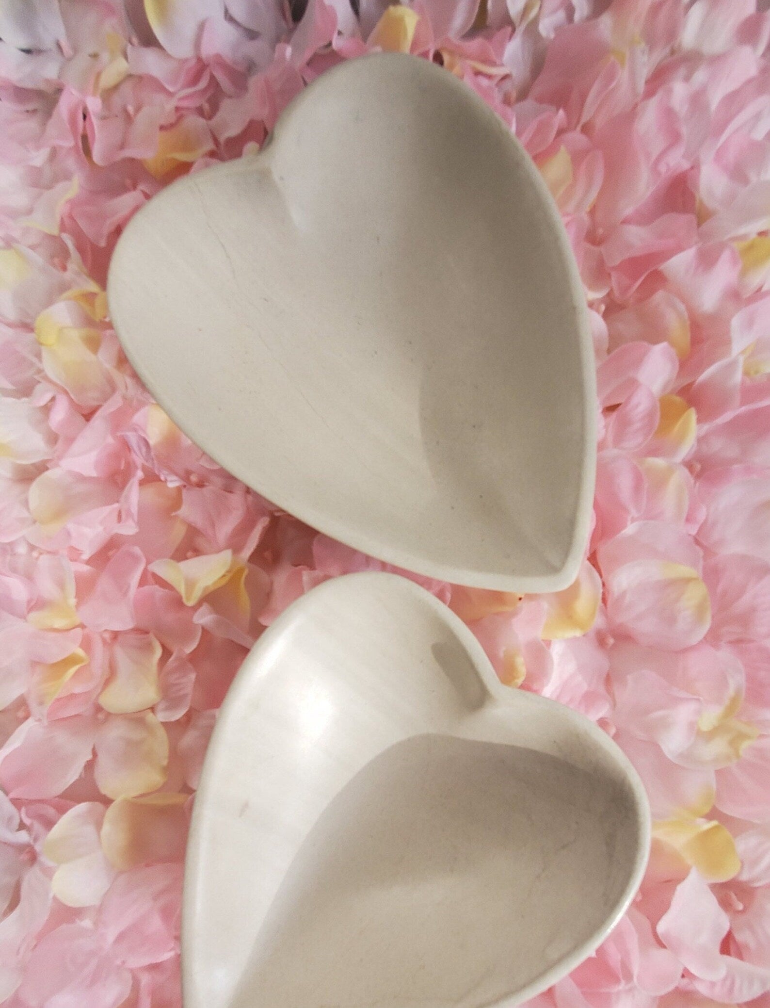 Heart Soapstone Carving Bowls (set of 2)